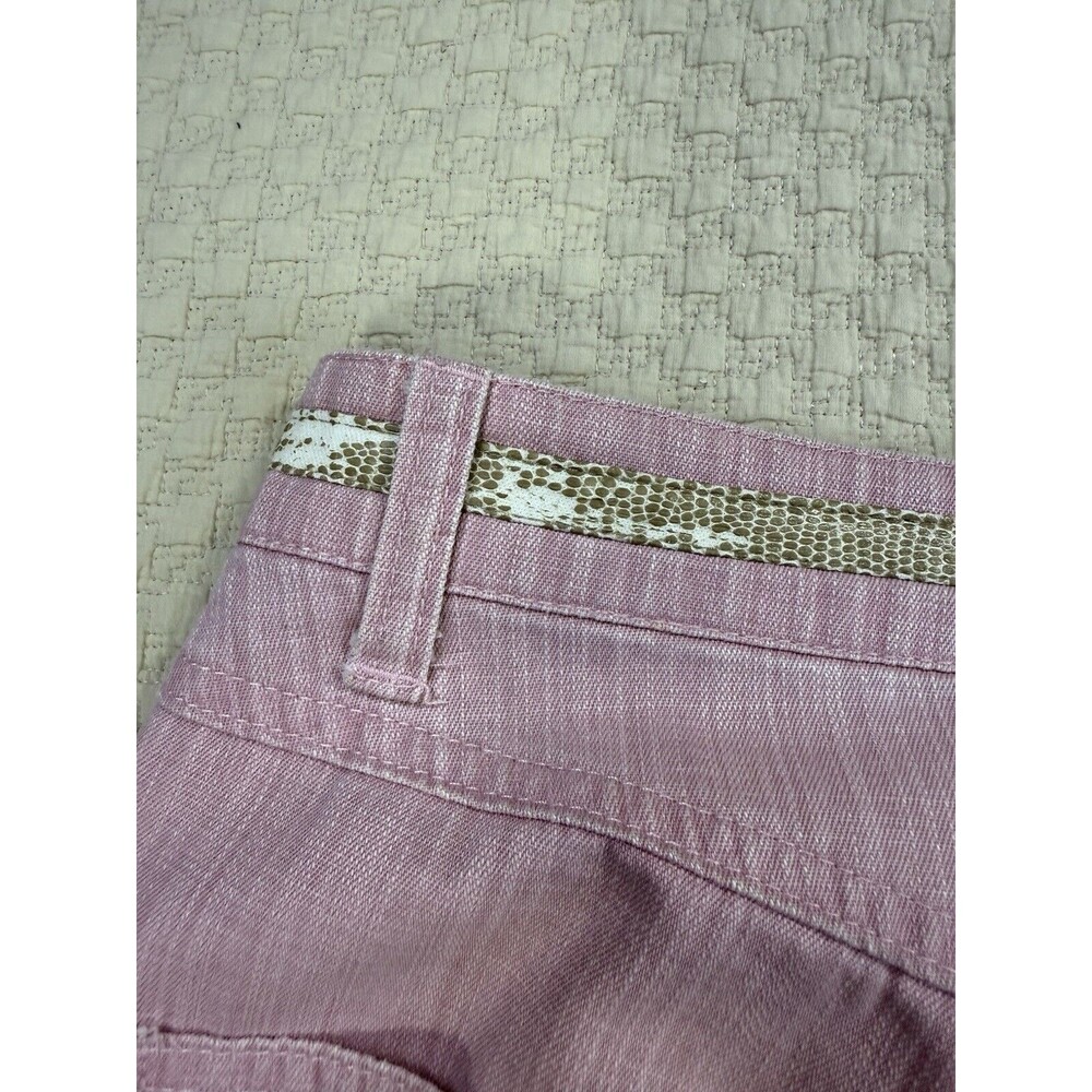 Nancy Bolen Hippie Jeans Embellished Mid Rise City Girl | Pink | Size 10 - Picture 10 of 13